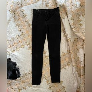 AE Super Skinny Super Stretch High Waisted Black Jeans | size 4